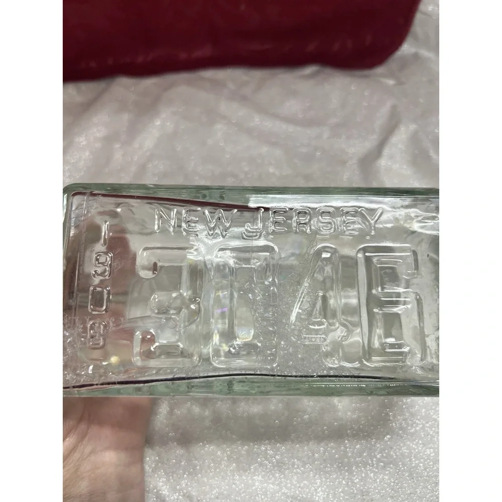 Walkers Deluxe Bourbon Decanter‎  License Plate VTG 70s  AL, LA, IOWA, NJ (1515)